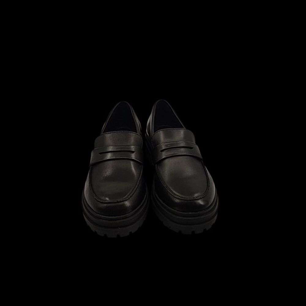 Quince Italian Leather Lug Sole Loafer Black Shoes 5